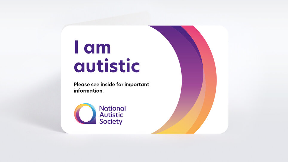 Card that says I am Autistic